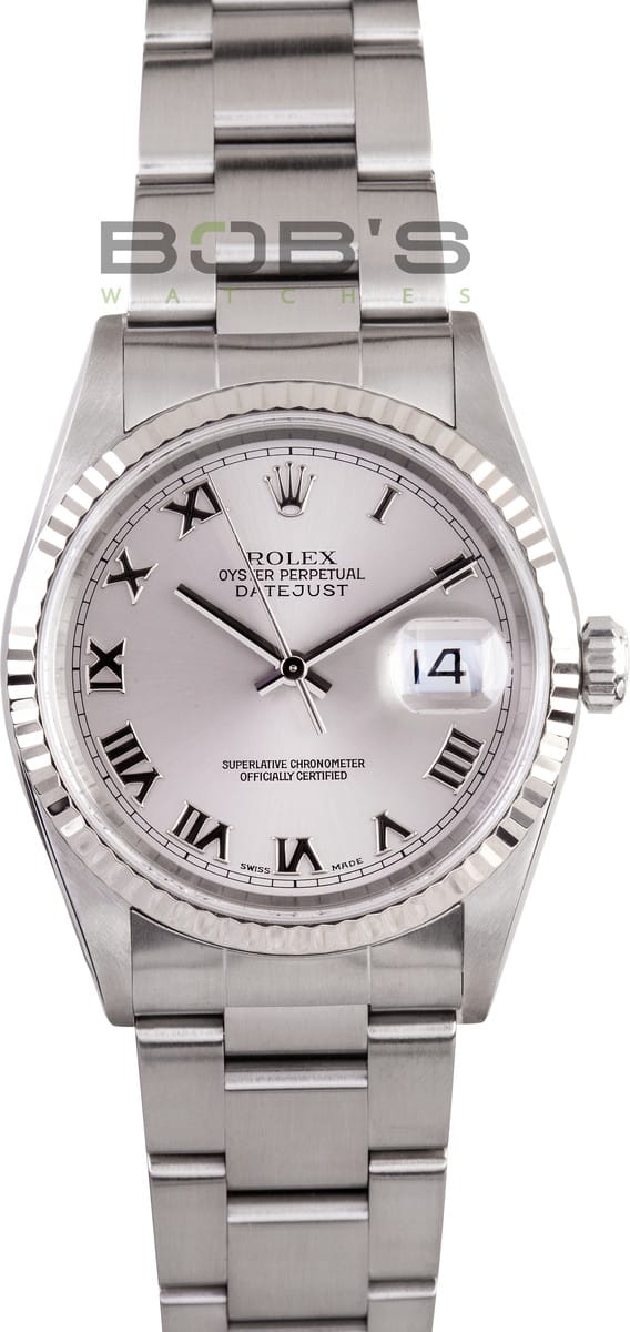 rolex datejust 16234 silver dial