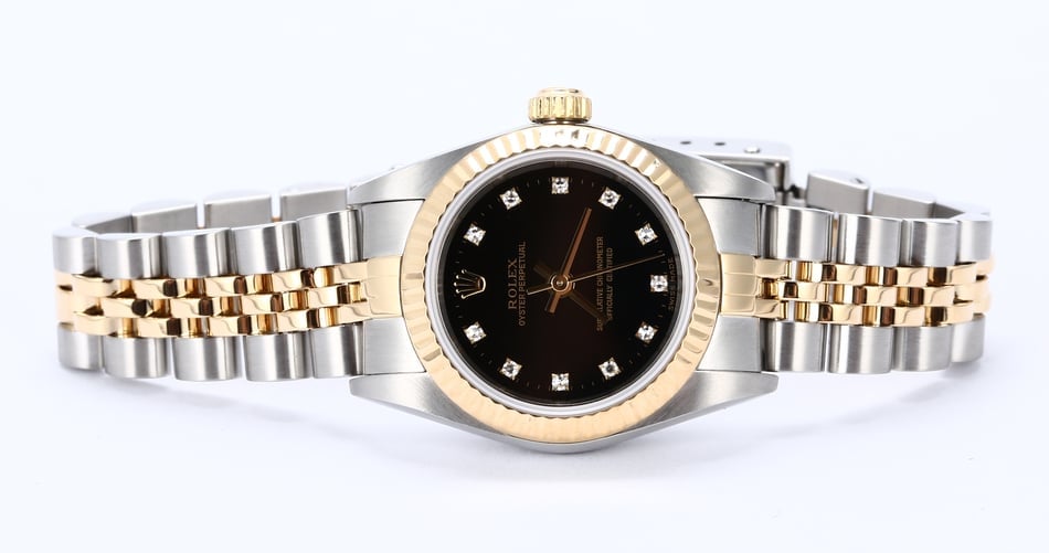 Ladies Pre Owned Oyster Perpetual Stainless and Gold Watch 76173