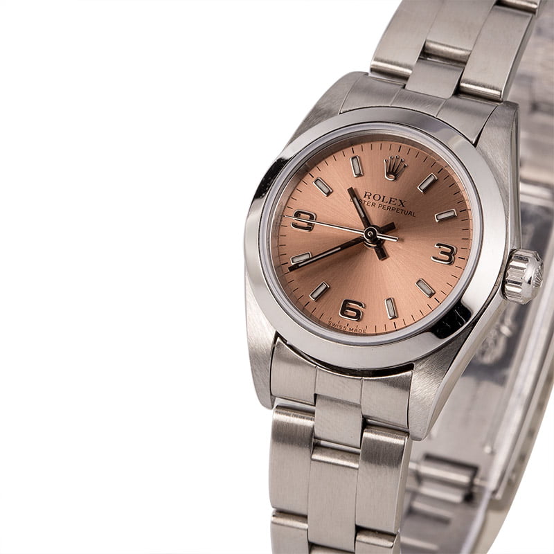 Used Rolex Oyster Perpetual Ladies 76080 Pink Dial