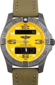 Pre-owned Breitling Aerospace EVO Yellow Dial