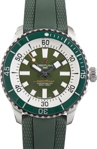 Used Breitling Superocean Automatic 44 Green Dial & Rubber Strap