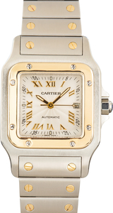 Pre-Owned Cartier Santos Galbee Ref W20041C4 Steel & 18k Yellow Gold