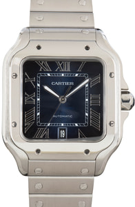 Santos De Cartier WSSA0071 Blue Roman Dial