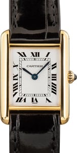 Used Cartier Yellow Gold Tank Louis White Dial