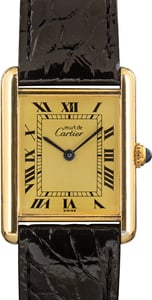 Pre-Owned Cartier Tank Must Ivory Roman Dial