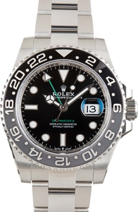 Pre-Owned Bruce Wayne Rolex GMT-Master II ref 126710GRNR Black Dial