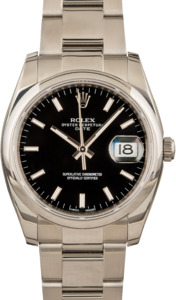 Rolex Date 115200 Black Dial