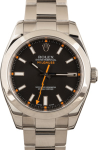 Used Rolex Milgauss 116400 Black Index Dial