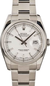 Pre-Owned Rolex Datejust 116200 White Dial 1