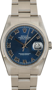 Rolex Datejust 16200 Blue Roman