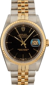 Pre-Owned Rolex Datejust 16233 Black Dial