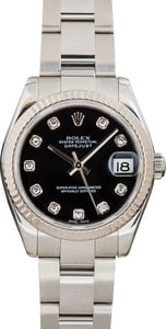 Rolex Datejust 31 Ref 178274 Black Diamond Dial