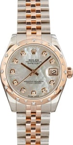Ladies Rolex Datejust 178341 Steel & 18k Everose Gold