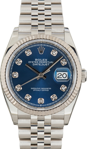 Used Rolex Datejust 36 Blue Diamond Dial Ref 126234