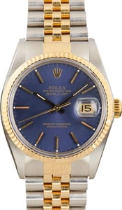 Rolex Datejust 16013 Blue Index Dial