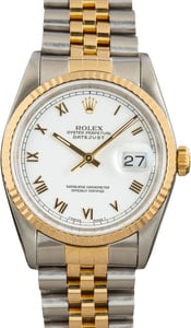 Rolex Datejust 36 16233 White Dial