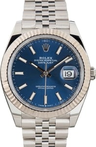Men's Pre-owned Rolex Datejust 41 Ref 126334 Blue Dial