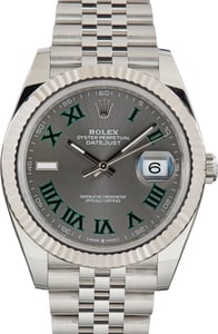 Used Rolex Datejust 41 Ref 126334 Slate Wimbledon Dial Jubilee Band