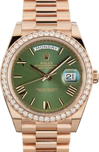 Rolex Day-Date 40 Ref 228345 Olive Green Dial
