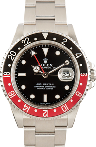 Pre-Owned Rolex GMT-Master II Ref 16710T No Holes Case Coke