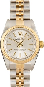 Ladies Rolex Oyster Perpetual 76193 Silver Dial