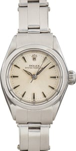 Ladies Rolex Oyster Perpetual 6618 Silver Dial