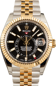 Pre-Owned Black Dial Rolex Sky-Dweller Ref 326933 Jubilee Bracelet