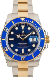 Pre-owned Rolex Submariner 116613 Blue Bezel