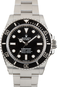 Pre-Owned Rolex Submariner Ceramic Bezel Ref 124060LN Black Dial
