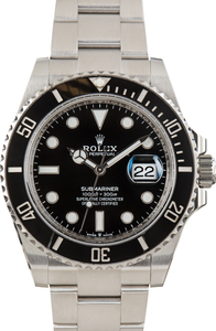 Pre-Owned Rolex Submariner Black Chromalight Dial Ref 126610