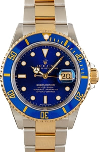 Rolex Submariner 16613 Blue Dial Two Tone Oyster