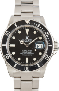 Vintage 1984 Rolex Submariner Ref 16800 Matte Black Dial