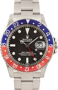 Vintage Pepsi Rolex GMT-Master 1675 Black Dial