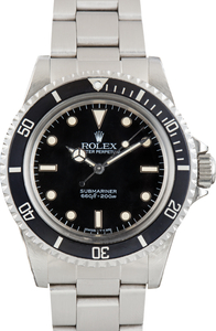 Vintage Stainless Steel Rolex Submariner Ref 5513 Black Dial