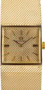 Vintage Yellow Gold Omega Cocktail Champagne Dial