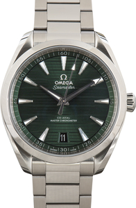 Used Omega Seamaster Aqua Terra 150M Luminous Green Teak Dial