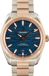 Pre-Owned Blue Wave Dial Omega Seamaster Aqua Terra 150M