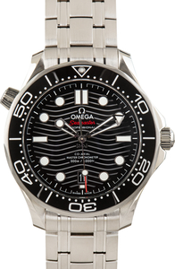 Pre-Owned Omega Black Wave Dial Seamaster Diver 300M