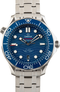 Used Blue Wave Dial Omega Seamaster Diver 300M