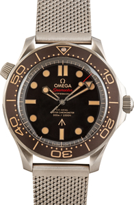 Used Titanium Omega Seamaster Diver 300M 007 Edition Brown Dial