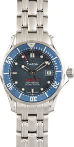 Pre-Owned Ladies Omega Seamaster Diver 300M Blue Wave Dial