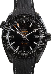 Pre-Owned Omega Seamaster Planet Ocean Deep Black Ceramic on Rubber