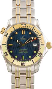 Used Omega Seamaster Yellow Gold & Steel Blue Dial