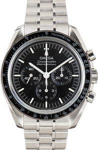 Pre-Owned Omega Speedmaster Steel Moonwatch Professional Black Dial