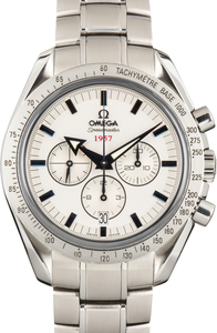 Pre-Owned Steel Omega Speedmaster Broad Arrow Silver Dial