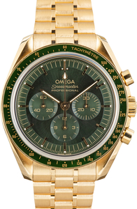 Pre-Owned Omega Speedmaster Moonwatch Professional Moonshine Gold Green Dial