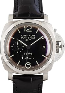 Panerai Luminor 1950 8 Days GMT Acciaio PAM00233 Black Dial