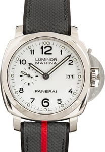 Used Panerai Luminor Marina Ref PAM00499 White Dial