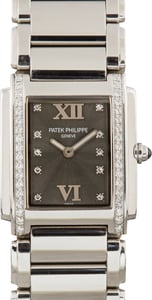 Pre-Owned Patek Philippe Twenty-4 Ref 4910 Grey Diamond Dial