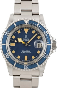Vintage Rolex Tudor Submariner 94110 Blue Dial
